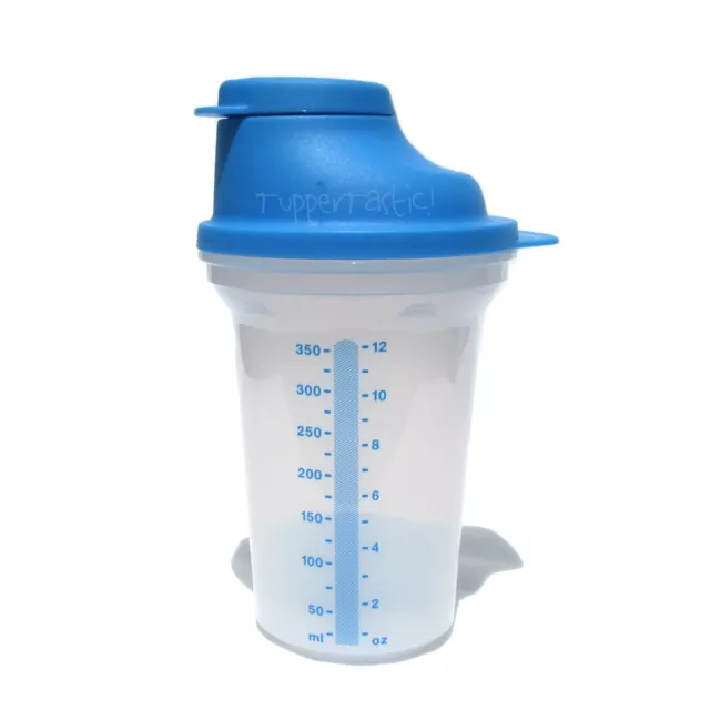 Tupperware EZ Shaker Small Quick Shake with Strainer 350ml B2B Blue  Sheer NEW