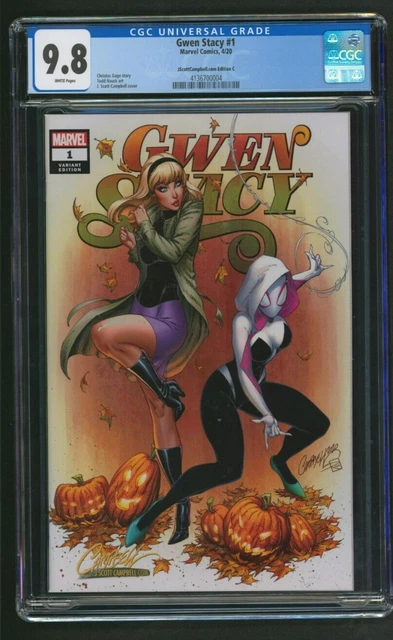 Gwen Stacy  #1 CGC 9.8 J Scott Campbell Variant C