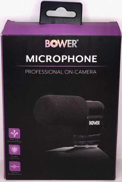 Bower Professional On Camera Microphone Electret Condenser Wide Range BPH-MIC200