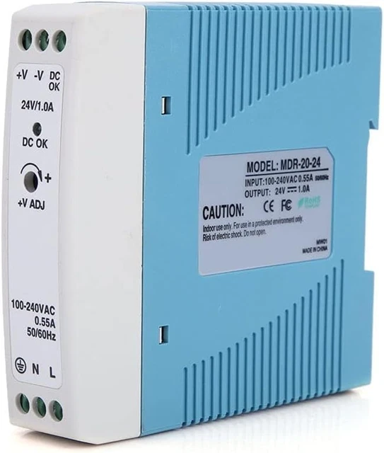 MDR Series DIN Rail Power Supply – 10W/20W 12V 24V 48V, Single Output AC/DC Converter For Industrial Use