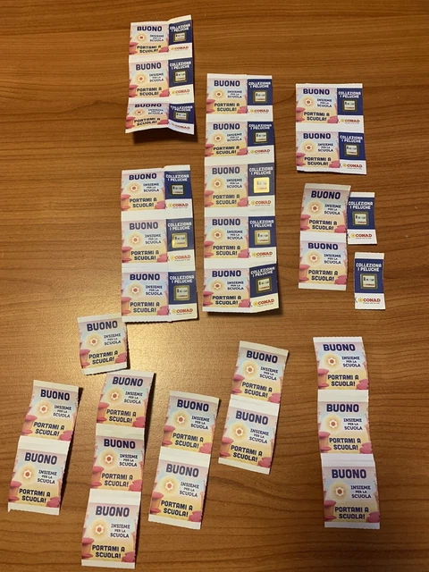 Lotto - 15 Punti CONAD scuola colleziona i  Peluche 2023 Più 13 Punti Portami a