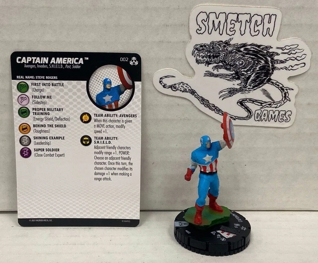 WOTR 002 Captain America Figure Marvel Heroclix Avengers War of the Realms