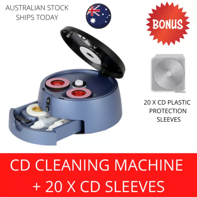 CD BLU RAY Cleaning Polish Repair Machine CD-R CD-RW DVD CDROM Cleaner