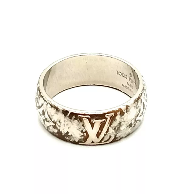Louis Vuitton, Jewelry, Louis Vuitton Monogram Ring M62485 Silver Metal  Mens Louis Vuitton