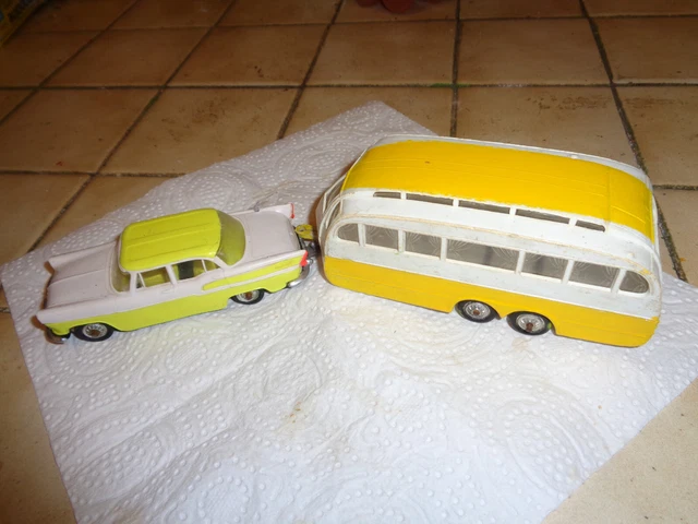 Jouet NOREV ancien SIMCA CHAMBORD + CARAVANE HENON EH 56.220 BICOLORE 1/43