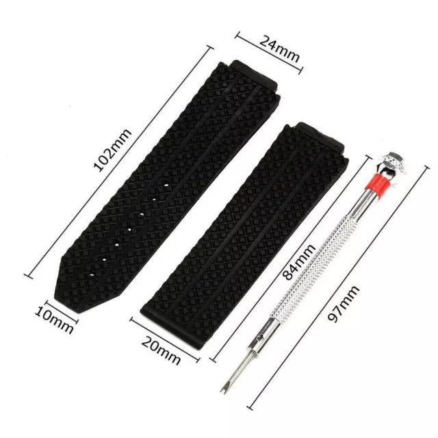 For Hublot Big Bang. Replacement Silicone Rubber Watch band Strap. 3
