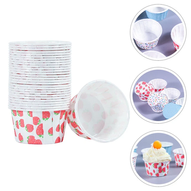 100 piezas tazas de pastel papel moldes de pastel embalaje de pastel