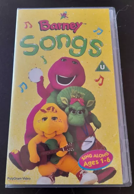 BARNEY SONGS VHS Video Cassette Tape Purple Dinosaur Sing Along ...