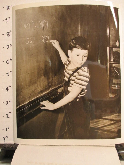 ABC TV radio show photo 1940s QUIZ KIDS Joel Kupperman math whiz chalkboard