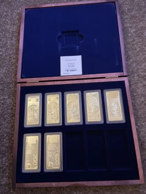 Windsor Mint Gold-Plated Euro Ingots Proof Coa