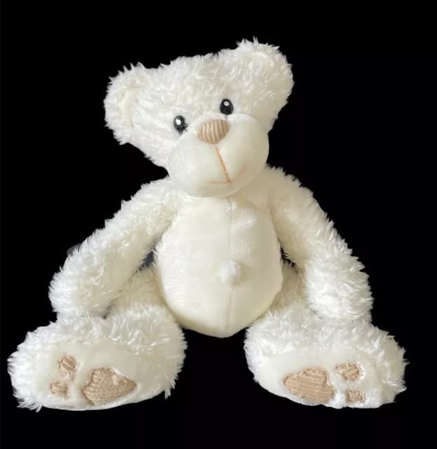 First & Main TOODLES White Sitting Teddy Bear Plush Stuffed Animal Toy 1176