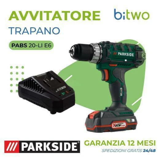 Kit trapano avvitatore con batteria e caricabatteria 20v ixes Scheppach Black c-bsb74/1be-x