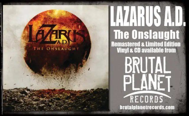 LAZARUS A.D. - THE ONSLAUGHT + Ltd Card (2023 Remaster) elite Thrash Metal 3