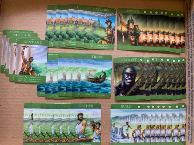 48 GREEK Permanent Action Cards for AGE OF MYTHOLOGY Game - Parts