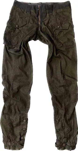 Pantalon Velours Milleraie Kaki Destructuré  Marithé François Girbaud High Use