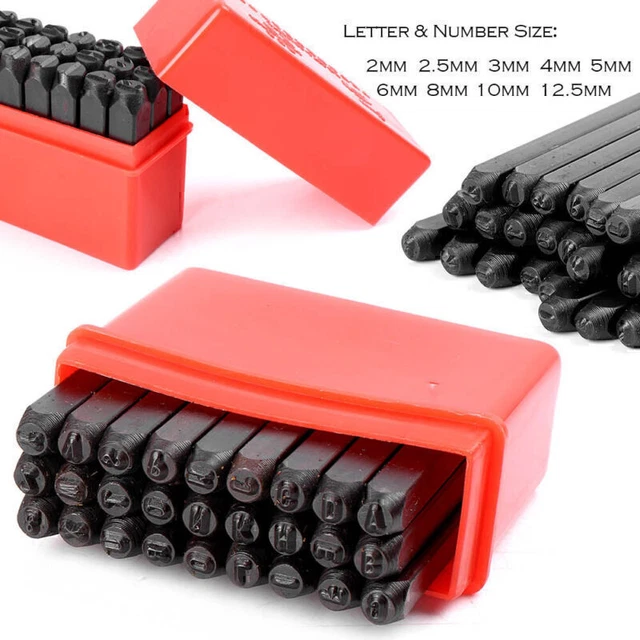 Set Di 36 Timbri In Metallo Per Lettere E Numeri - 3mm, Acciaio Per Marcare Legno, Metallo, Pelle