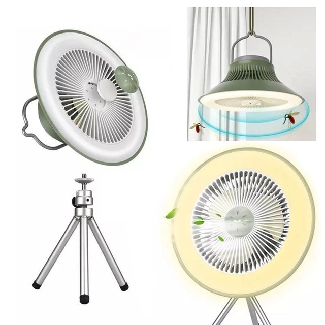 Socool Ventilatore Campeggio Ricaricabile 40000 MAh - Portatile Con Luce LED, Telecomando, Oscillazione, 136h Autonomia - 4
