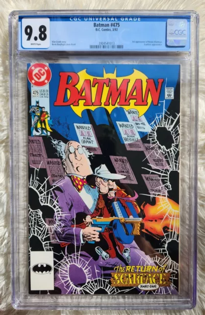 Batman #475 CGC 9.8 WP ~1ST Appearance of RENEE MONTOYA ~ Alan Grant ~ DC 1992