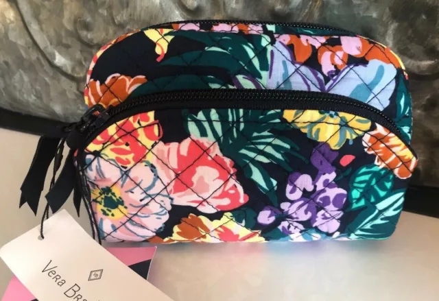 VERA BRADLEY~MINI SIZE~ICONIC Zip Cosmetic Bag~HAPPY BLOOMS~BNWT!