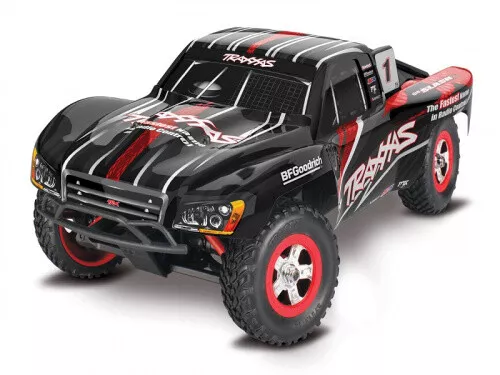 Traxxas Slash 4x4 1:16 Rtr Course Courte Truck Noir Brossé Avec Batterie Nimh +