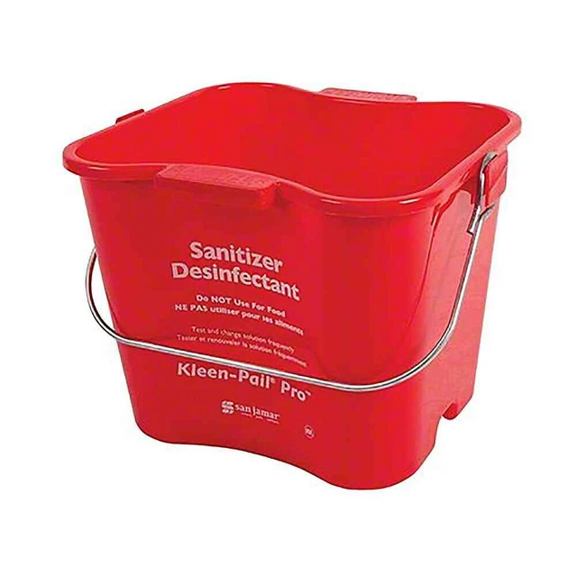 San Jamar KPP97RD Red 3 Quart Kleen-Pail Pro Bucket