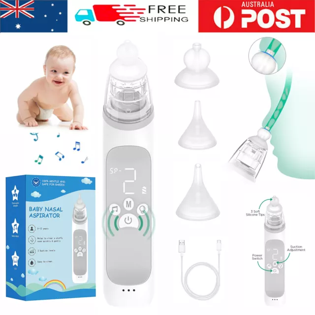 Baby Nasal Aspirator Electric Safe Hygienic Nose Cleaner Snot Sucker For Newborn