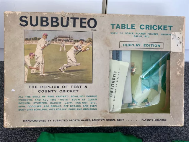 Subbuteo Table Cricket 1970's Club edition In Original Box,Plus Extras.See Pics 2