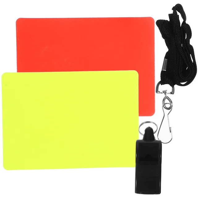 Lot 10 Cartes Arbitre Rouge & Jaune – PVC Professionnel – Accessoire Football, Basket, Sports D’Équipe