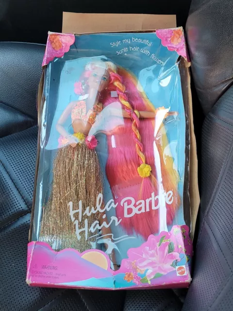 Barbie Hula Hair Pink and Gold Doll Mattel 1996 No. 17047 NEW damaged packaging Barbie Hula Hair Pink and Gold Doll Mattel 1996 No. 17047 NEW damaged packaging