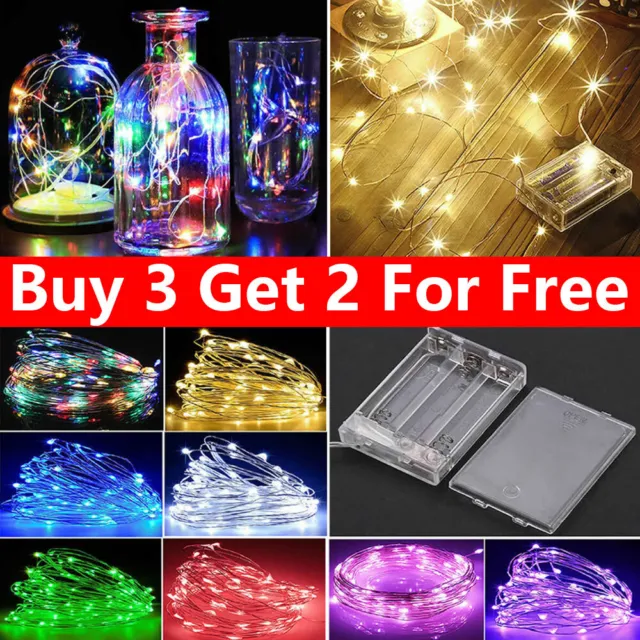 20/50/100 LED Battery Operated String Fairy Lights Xmas Halloween Party Decor UK