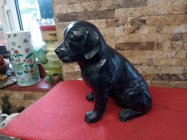 Vintage Stone Staffordshire Bull Terrier ?     Signed