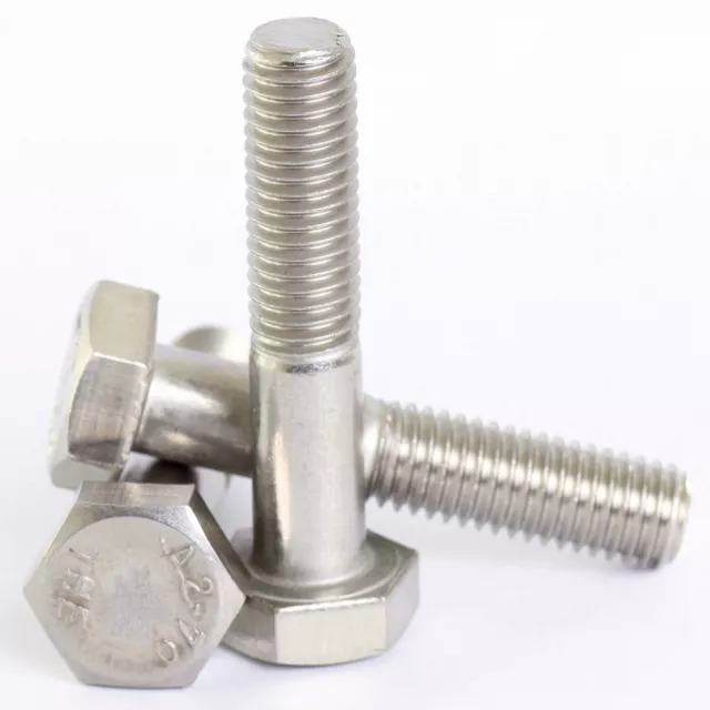 Hexagon Head Bolts Part Threaded Hex Bolt M6 M8 M10 M12 A2 Stainless Steel