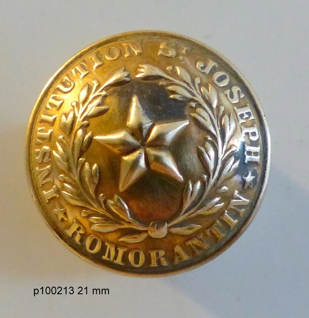 BOUTON Tres ANCIEN :  INSTITUTION saint JOSEPH  ROMORANTIN    21 mm