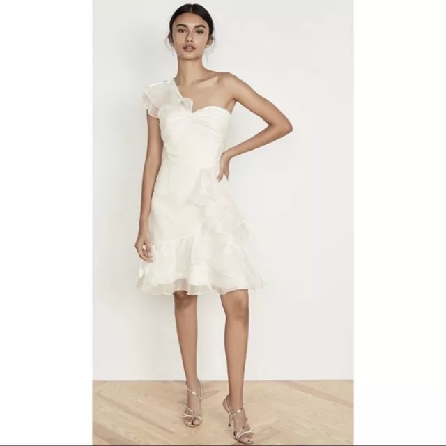 Marchesa Notte One Shoulder Cocktail Dress Size 8