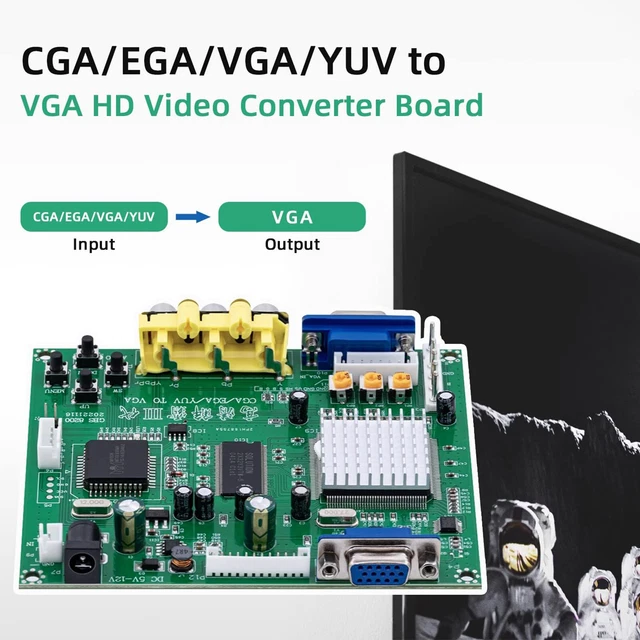 Gonbes GBS-8200 CGA (15kHz)/EGA (25kHz)/YUV/RGBS To 1 X VGA HD Video Converter E - Foto 7