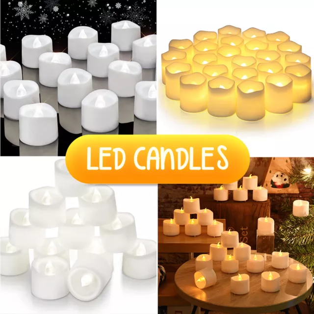 LED Tea Light Tealight Candle Flameless Wedding Decoration Batteries Included