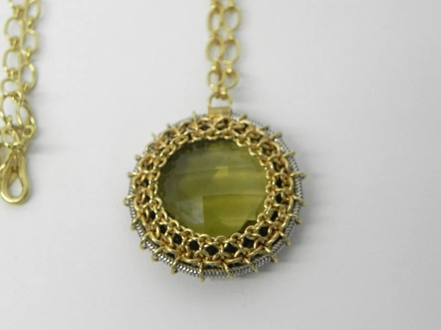 Anthony 'Nak' Signed 18k Gold Citrine 16' Necklace "TWIST" Anthony 'Nak' Signed 18k Gold Citrine 16' Necklace "TWIST"