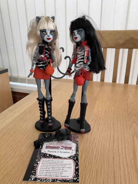 Monster High Meowlody & Purrsephone Set Of 2 Dolls