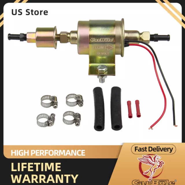 Fuel Pump Universal Low Pressure Inline Gas Diesel Fuel Transfer Pump E8012S 12V