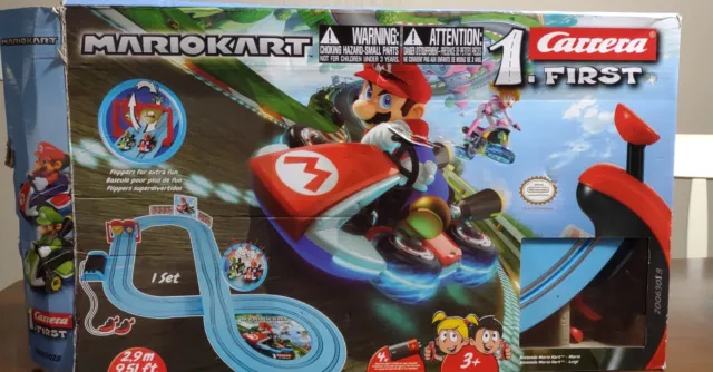 Carrera First Nintendo Mario Kart Slot Car Race Track Includes Mario and Luigi