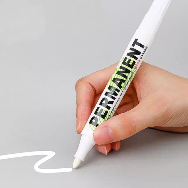 1 PC White Marker Pen Oily Waterproof Plastic Gel Pen for Writing Drawing Wh-lg