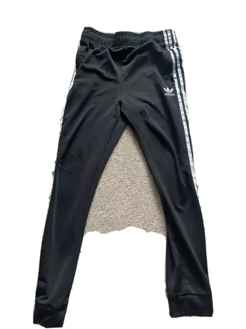 ADIDAS BOYS CLIMALITE Tracksuit Trousers Joggers 13 14 Years Black