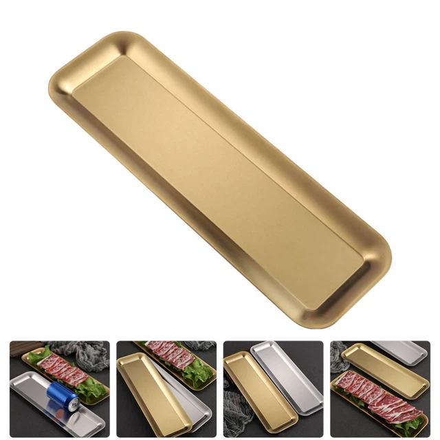 Piatto per sushi in acciaio inox piatto sushi giapponese oro shintoista