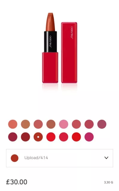 Shiseido TechnoSatin Long Lasting Gel Lipstick 414 Upload BNIB!