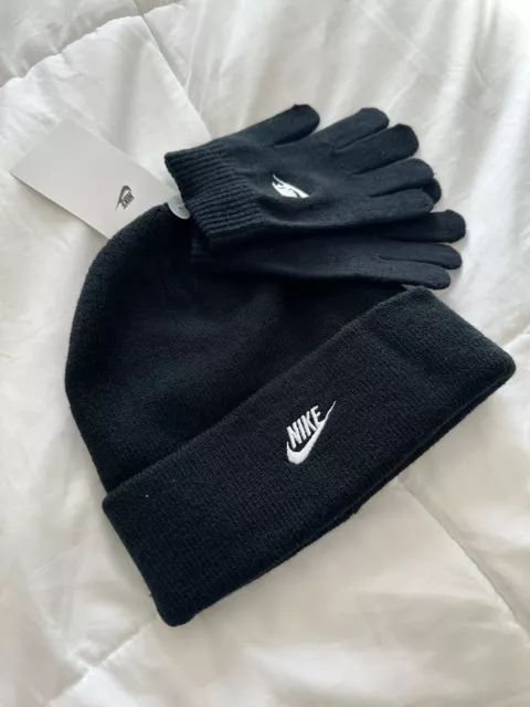 Brand New Big Kids Youth Nike Futura Beanie Gloves Set Sz 8-20