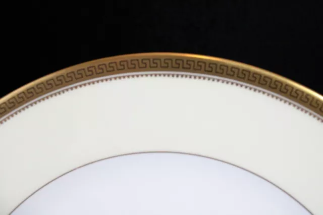 Cauldon England dinner plates set Gold Gilt Greek 1890