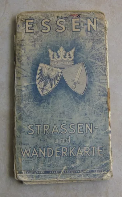 Historischer Stadtplan Essen Ausgabe 1956