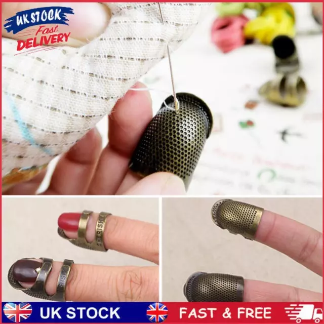 Retro Finger Protector Thimble Ring Handworking Needle Sewing Accessories (S)