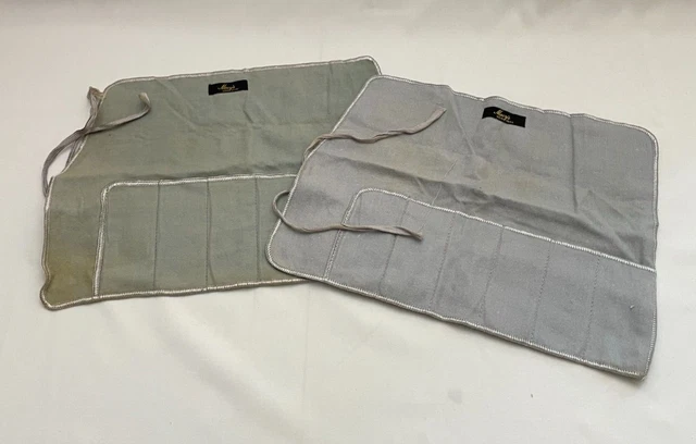 Lot of 2 Assorted Macy's Sterling Silver Flatware Roll Up Storage Bags