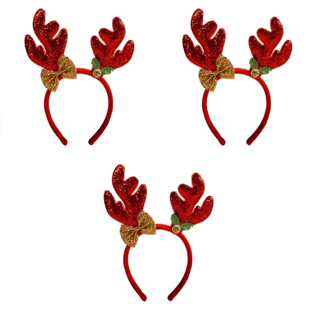 3x Weihnachten Geweih Haar Band Urlaub Stirnband Urlaub Hirsche Stirnbänder